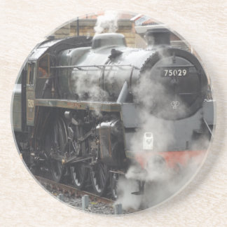 Dessous De Verre En Grès Locomotive à vapeur verte
