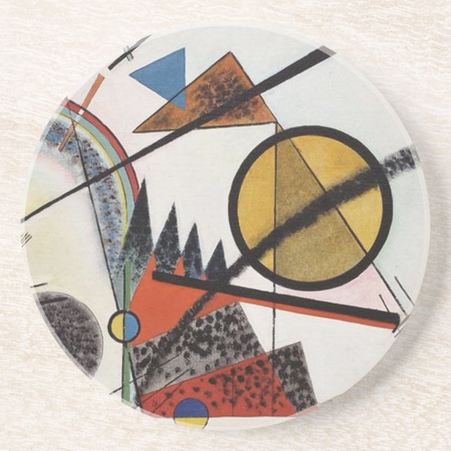 Dessous De Verre En Grès L'oeuvre Abstraite de Kandinsky (Devant)