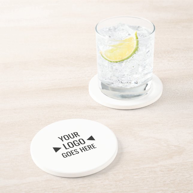 Dessous De Verre En Grès Logo d'entreprise personnalisé (Côté)