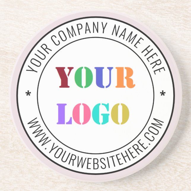 Dessous De Verre En Grès Logo et texte personnalisés - Entreprise promotion (Devant)