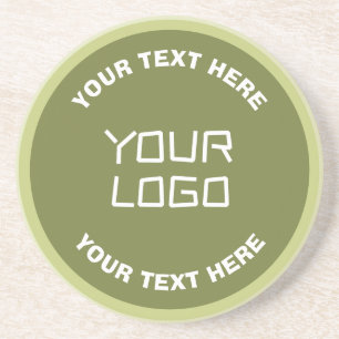 Dessous De Verre En Grès Logo téléchargé ou design & texte modifiable Toute