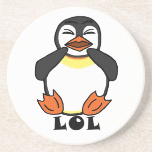 Dessous De Verre En Grès LOL Pingouin riant