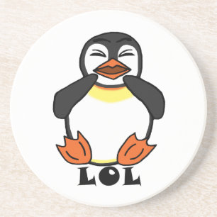 Dessous De Verre En Grès LOL Pingouin riant