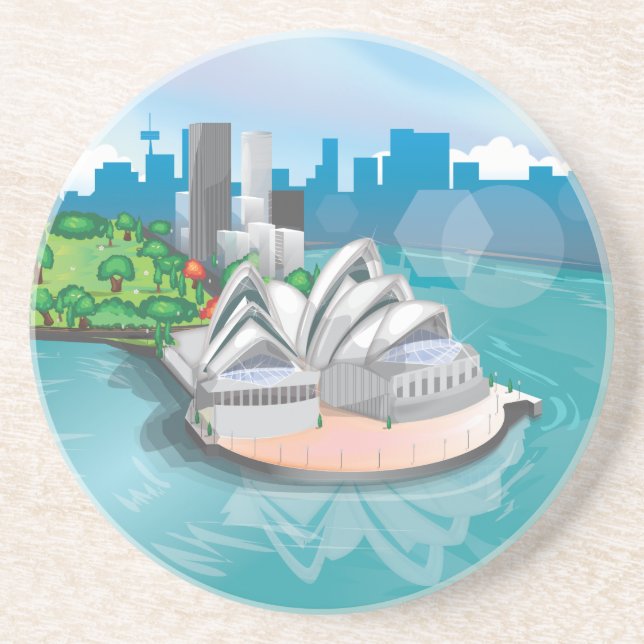 Dessous De Verre En Grès L'Opéra de Sydney (Devant)