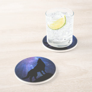 Dessous De Verre En Grès Loup céleste