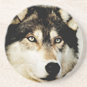 Dessous De Verre En Grès Loup motivationnel unique