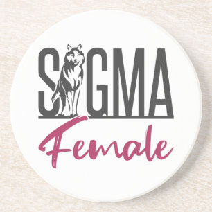 Dessous De Verre En Grès Loup solitaire féminin de Sigma