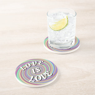 Dessous De Verre En Grès Love Is Love Pride Montagnes Russes
