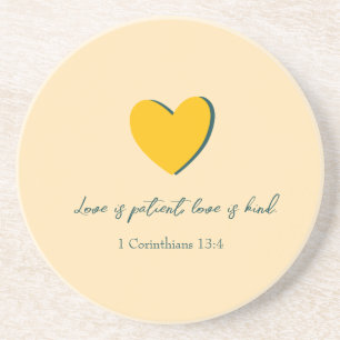 Dessous De Verre En Grès Love is Patient Love is Kind Table Coaster