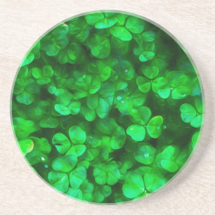 Dessous De Verre En Grès Lucky Celtic Irish Green Shamrocks