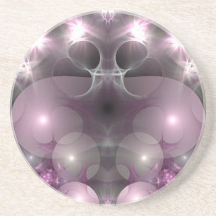 Dessous De Verre En Grès Lumières rose et lavande