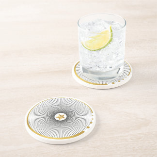 Dessous De Verre En Grès Luxury Geometric Gold