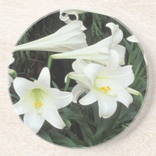 Dessous De Verre En Grès Lys de Pâques (Lilium regale)