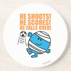 Dessous De Verre En Grès M. Bump Jouant Au Football