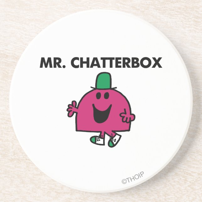 Dessous De Verre En Grès M. Chatterbox Bonjour (Devant)