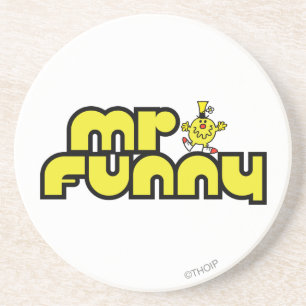 Dessous De Verre En Grès M. Funny   Lettres jaunes