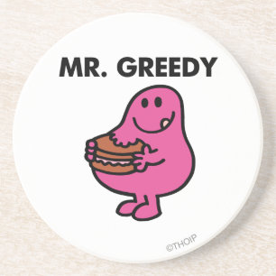 Dessous De Verre En Grès M. Greedy Mange Du Gâteau