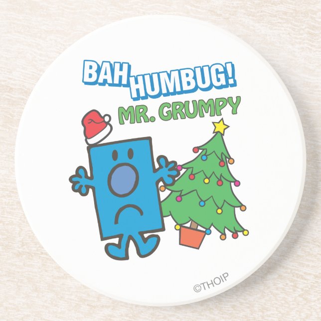 Dessous De Verre En Grès M. Grumpy | Bah Humbug (Devant)