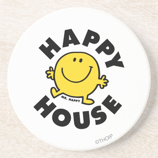 Dessous De Verre En Grès M. Happy | Happy House (Devant)