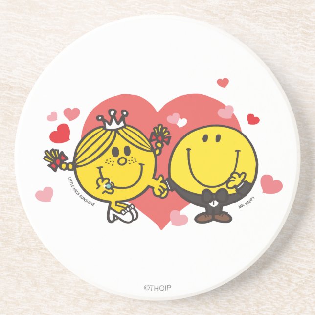Dessous De Verre En Grès M. Men Little Miss Mariage Heureux Sunshine (Devant)