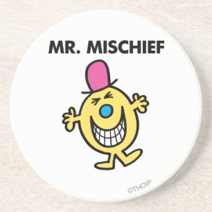 Dessous De Verre En Grès M. Mischief   Sourire avec joie