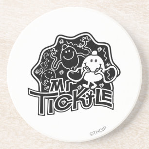 Dessous De Verre En Grès M. Tickle Black & White Fun
