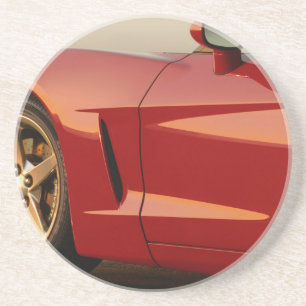 Dessous De Verre En Grès Ma Corvette rouge