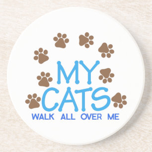Dessous De Verre En Grès Ma promenade de chats