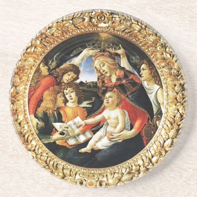 Dessous De Verre En Grès Madonna du Magnificat (Devant)