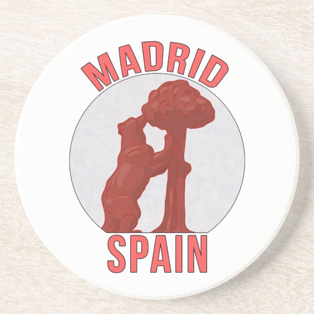 Dessous De Verre En Grès Madrid Espagne (Devant)