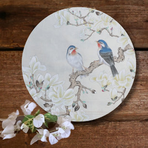 Dessous De Verre En Grès Magnolia blanche