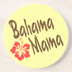 Dessous De Verre En Grès Maman de Bahama avec la ketmie