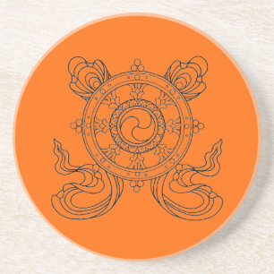 Dessous De Verre En Grès Mandala bouddhiste
