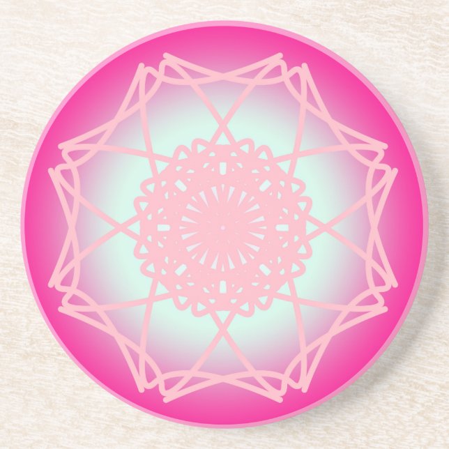 Dessous De Verre En Grès Mandala Calme (Devant)
