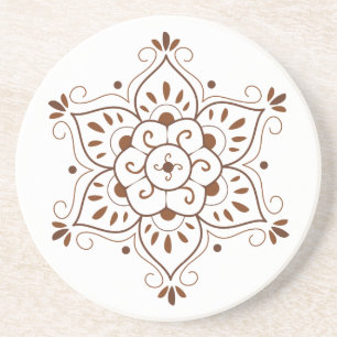 Dessous De Verre En Grès Mandala Coster de henné