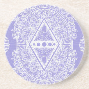 Dessous De Verre En Grès Mandala de diamant céleste