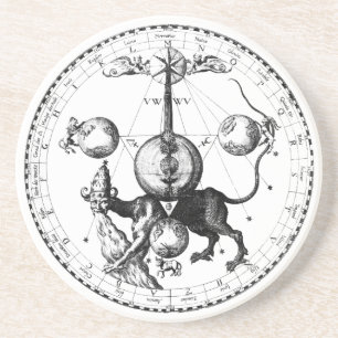 Dessous De Verre En Grès Mandala de Qabalah