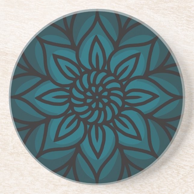 Dessous De Verre En Grès Mandala Design Sandstone Coaster (Devant)