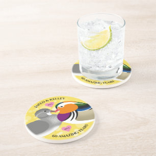 Dessous De Verre En Grès Mandarin Canards Amateurs Toute année Anniversaire