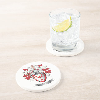 Dessous De Verre En Grès Manteau de crête de famille des bras en verre
