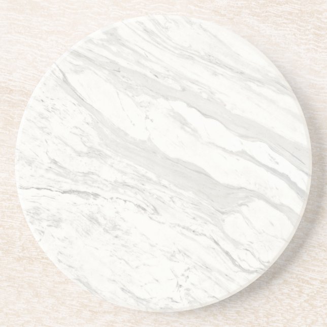 Dessous De Verre En Grès Marbre blanc (Devant)
