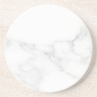Dessous De Verre En Grès Marbre blanc