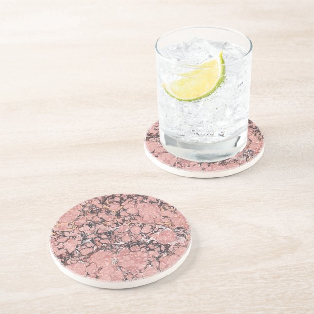 Dessous De Verre En Grès Marbre rose du Tennessee (Côté)