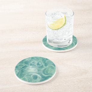 Dessous De Verre En Grès Marbre vert