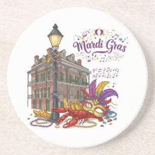 Dessous De Verre En Grès Mardi gras