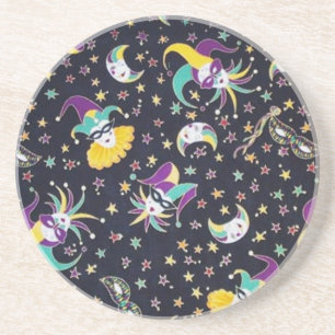 DESSOUS DE VERRE EN GRÈS MARDI GRAS