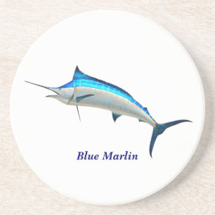 Dessous De Verre En Grès Marlin bleu