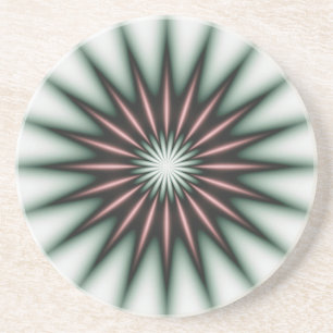 Dessous De Verre En Grès Maroon Radiant Motif