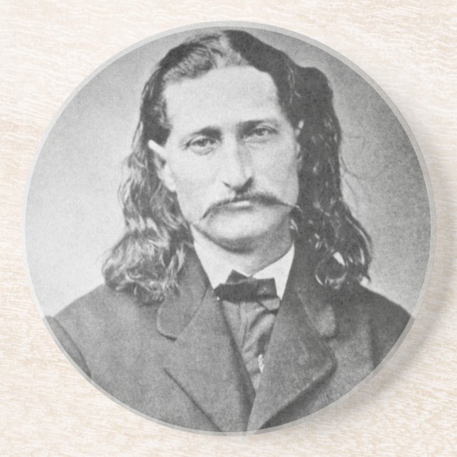 Dessous De Verre En Grès Marshal Wild Bill Hickok Old West Gunfighter (Devant)