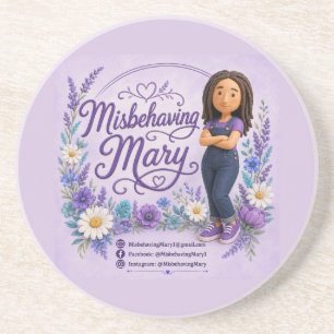 Dessous De Verre En Grès Mary Coaster mal élevée